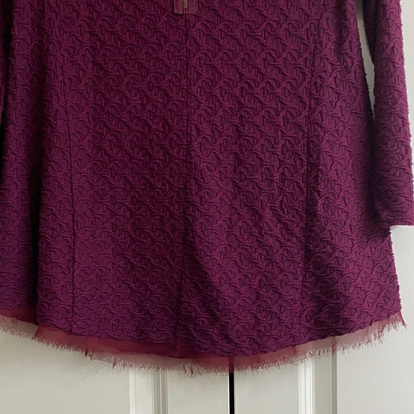 Anthropologie Postmark Textured Plum Blouse - Picture 6 of 7